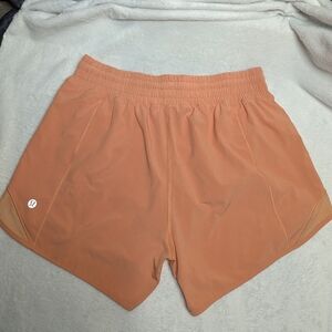 Lululemon Hotty Hot High Rise Shorts Sunny Coral Women’s Size 8